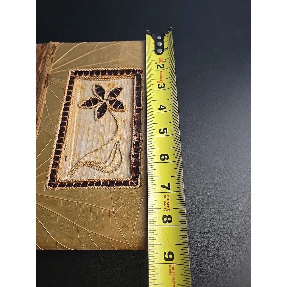Boho Handmade Tree Bark Leaf Cover Blank Journal Scrapbook Photo‎ Twine Bound 9